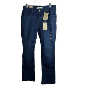 Levis Jeans Womens 13 Dark Wash Blue Legging Mini Boot Denim New